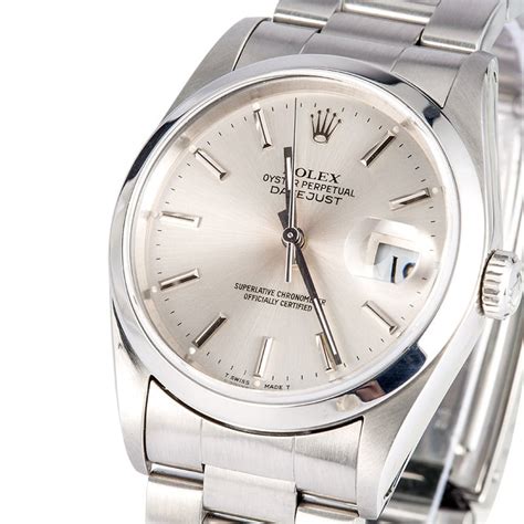 rolex oyster perpetual datejust stainless steel automatic mens 16200 watch|Rolex Datejust pre owned.